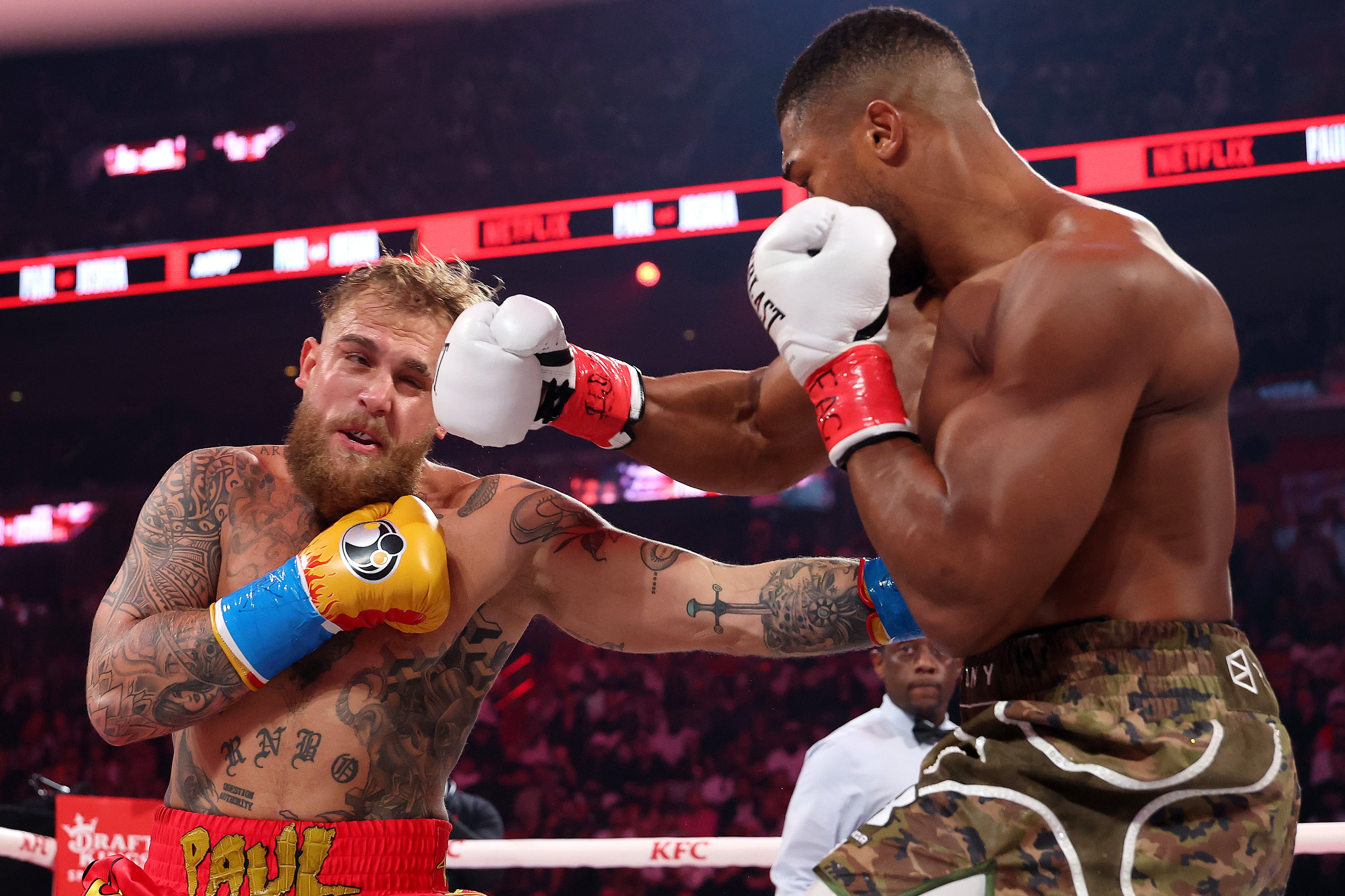 Cómo Joshua derrotó a Jake Paul: estadísticas de RTFight