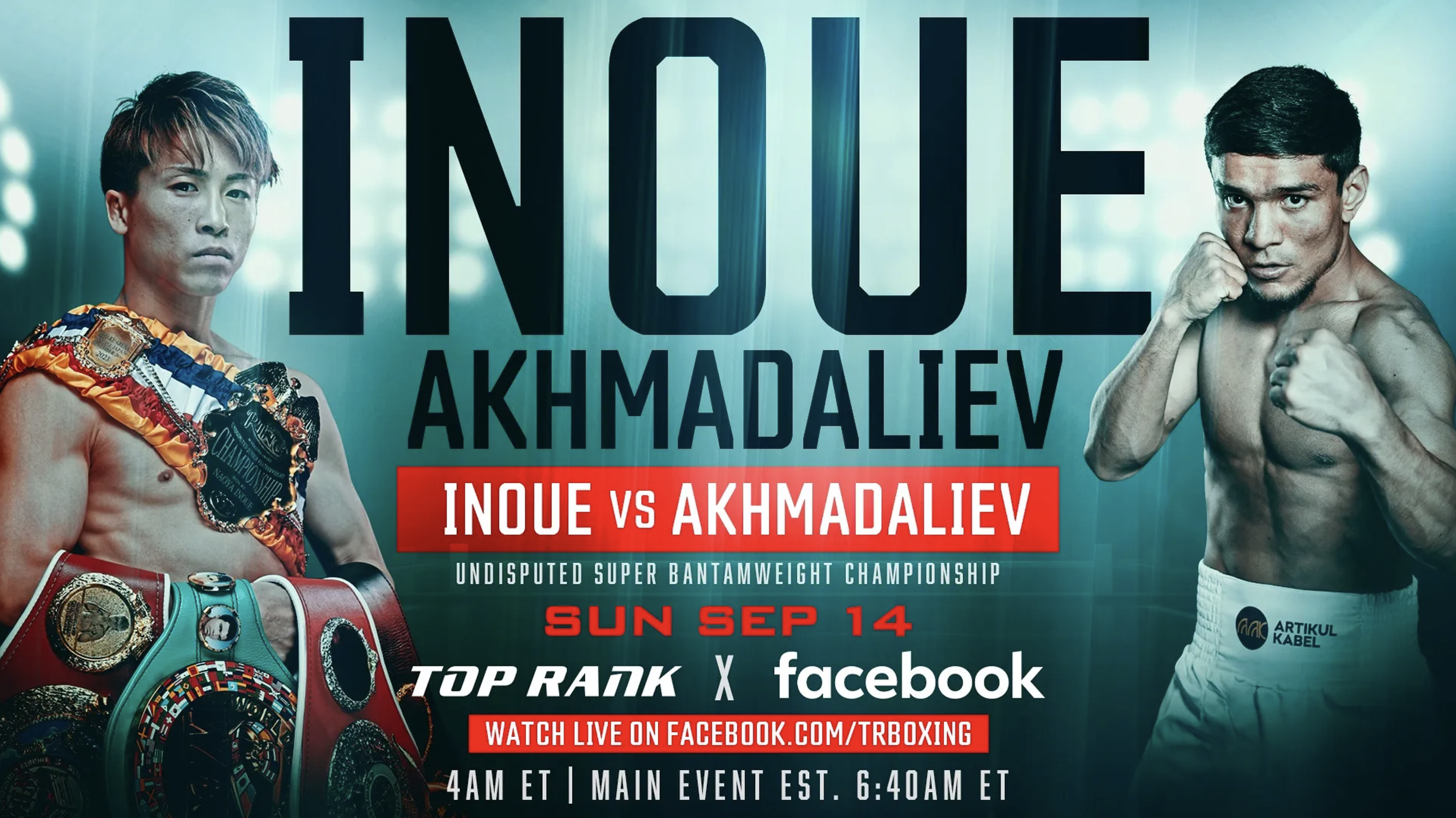 Inoue – Akhmadaliev: transmisión y cartelera previa Inoue – Akhmadaliev: transmisión y cartelera previa