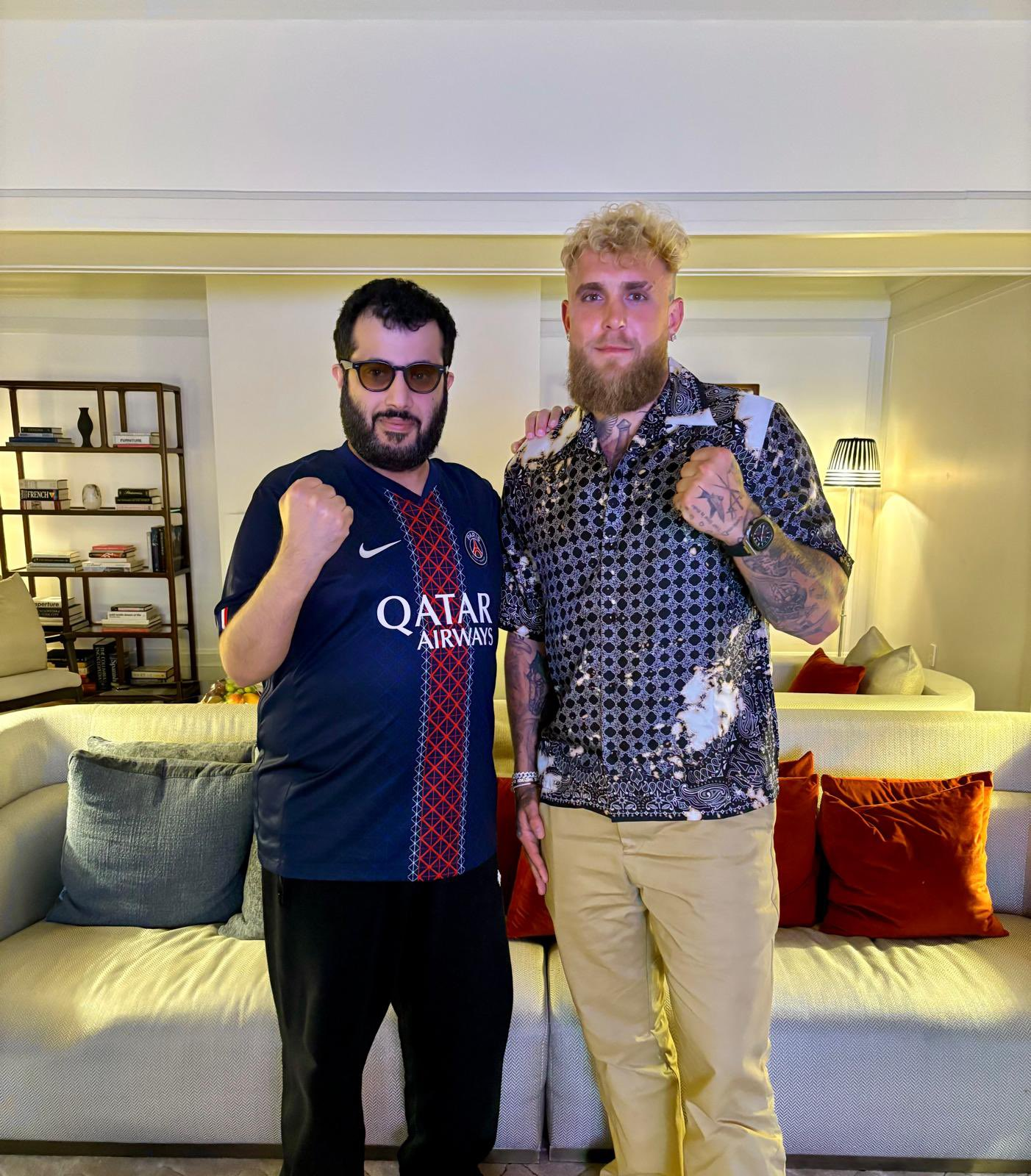 Turki Al ash-Sheikh y Jake Paul se reunieron Turki Al ash-Sheikh y Jake Paul se reunieron
