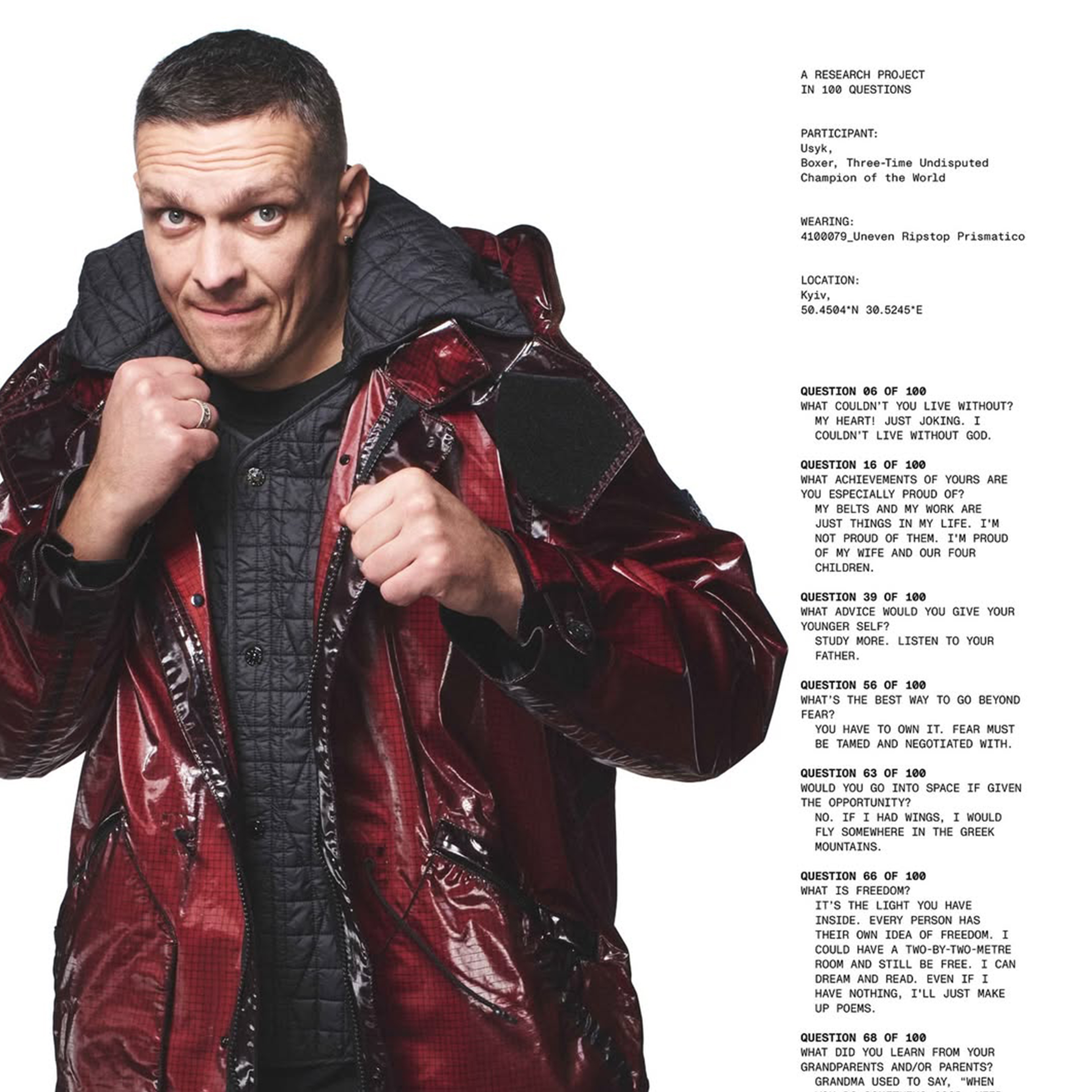 Usyk Stars in New Stone Island Campaign
