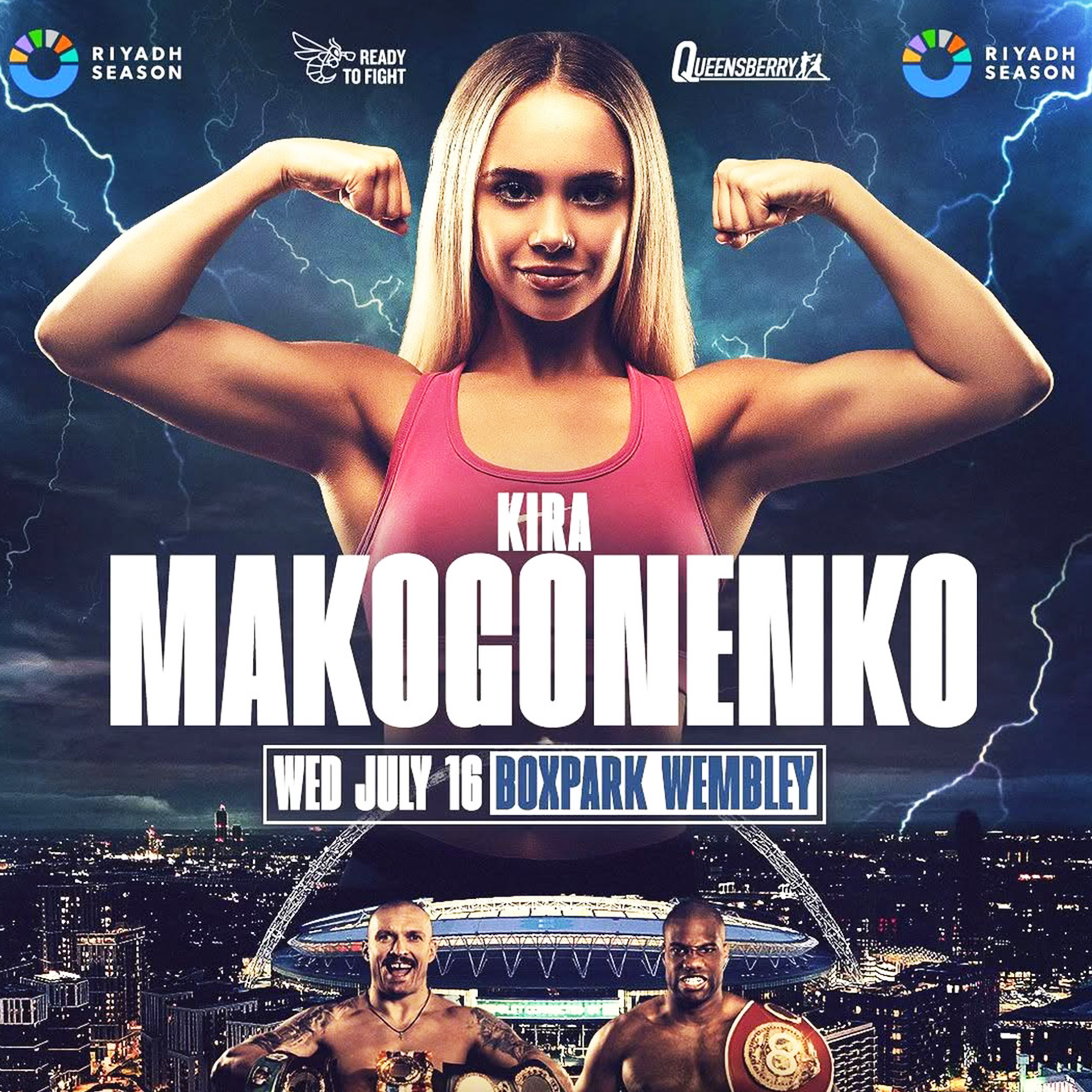 La ucraniana de 17 años, Makogonenko peleará en el marco de un entrenamiento abierto de Usyk y Dubois