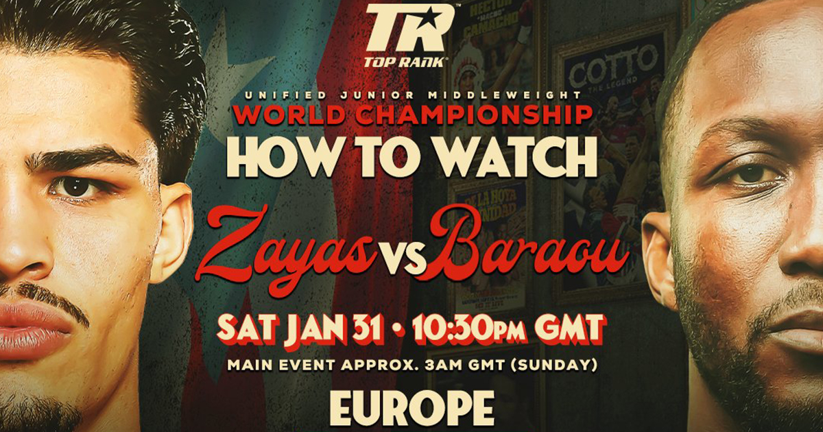 Xander Zayas vs. Abass Baraou: Horario de transmisión y hora de inicio en el mundo