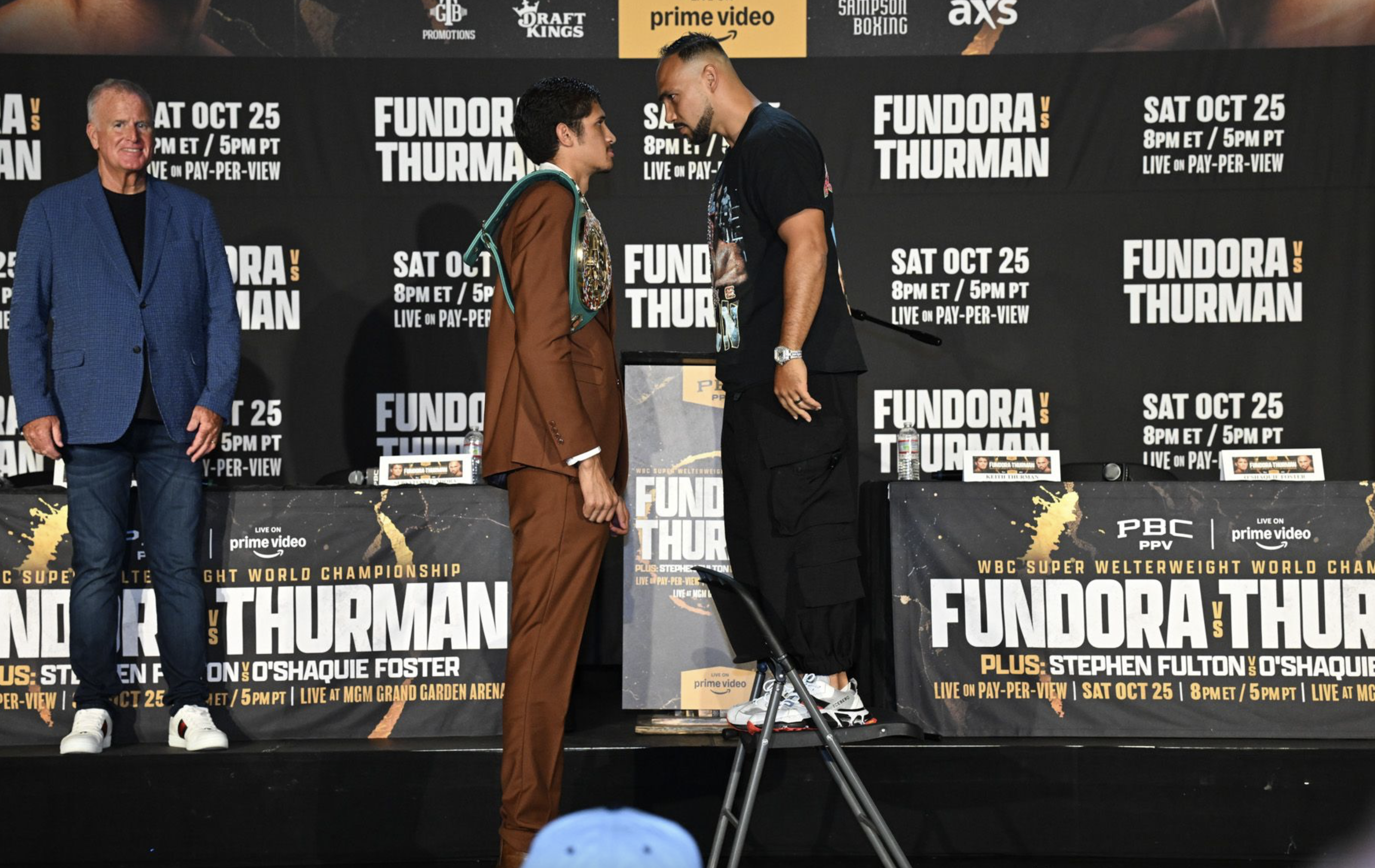 Hizo falta una silla: Fundora y Thurman realizaron el cara a cara Hizo falta una silla: Fundora y Thurman realizaron el cara a cara